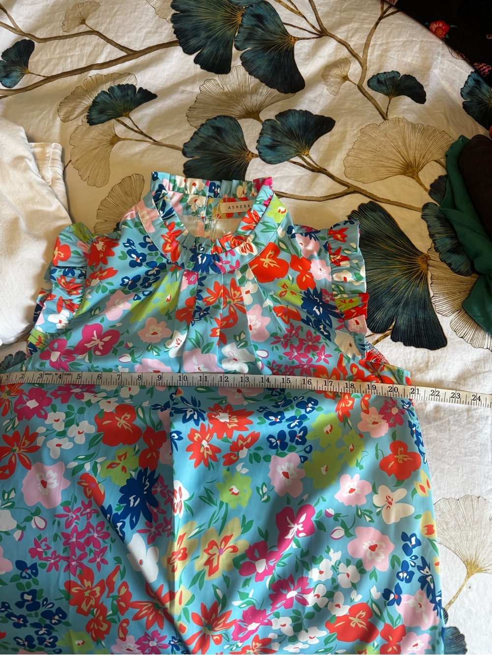 Multicolor Floral Ruffle Sleeveless - Picture 6 of 6